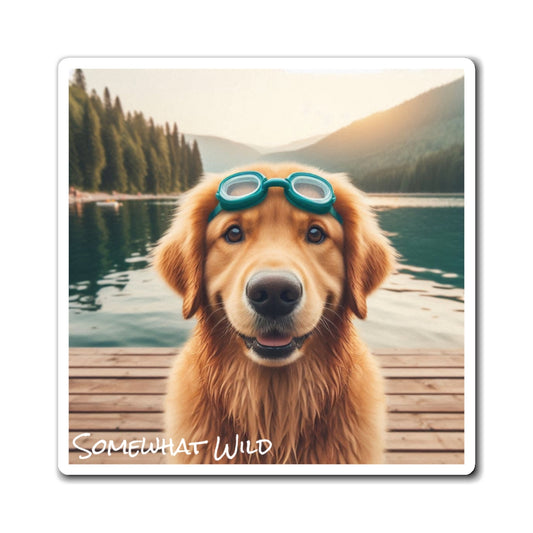 Golden Retriever Vinyl Magnet