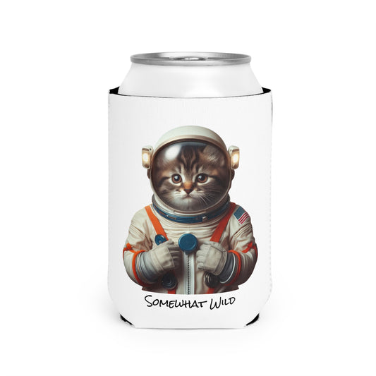 Astronaut Cat Can Cooler Sleeve