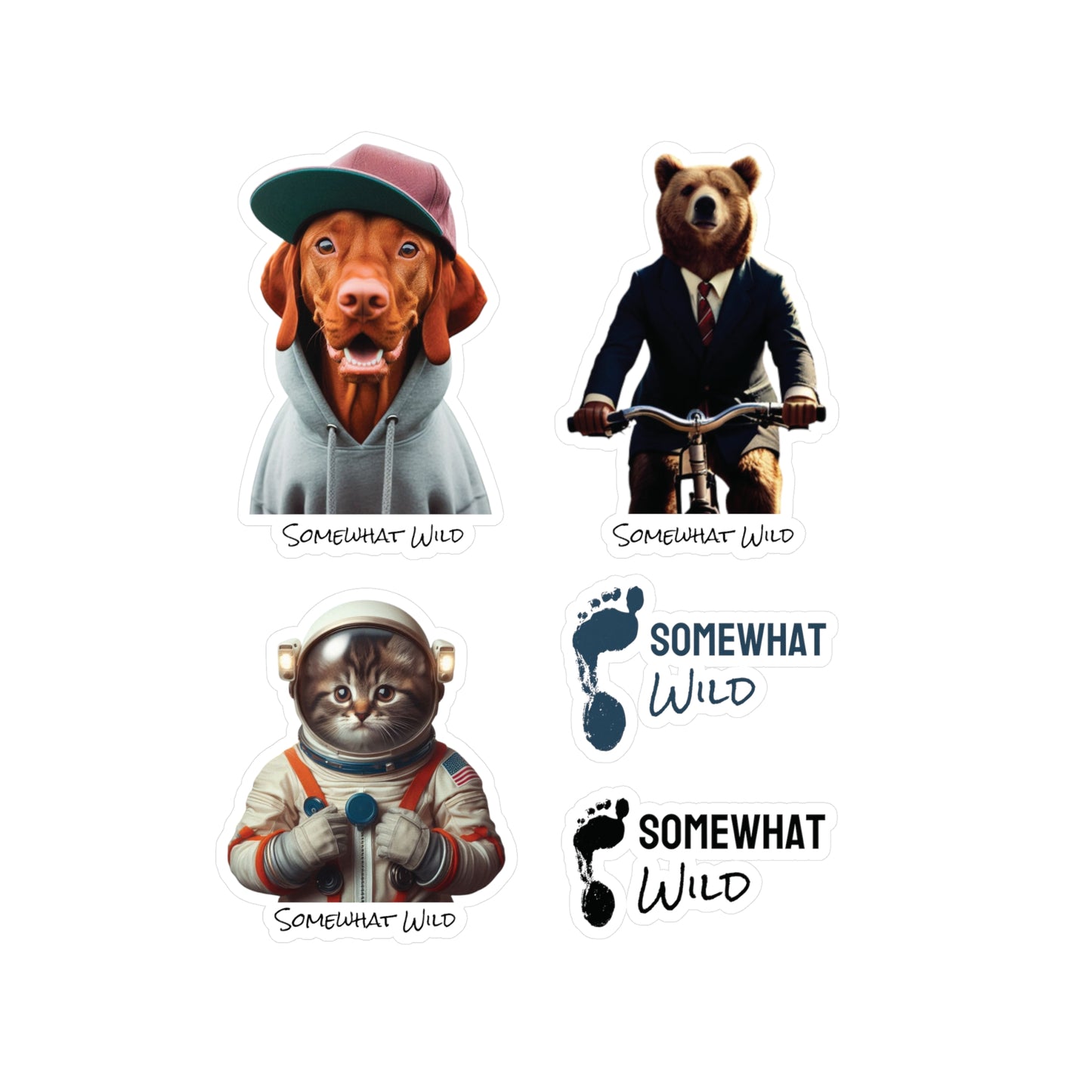 Fun Animal Vinyl Decal Sticker Set