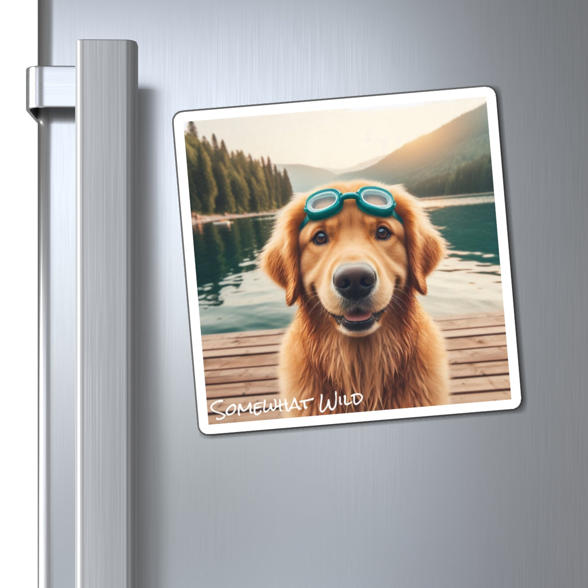 Golden Retriever Vinyl Magnet