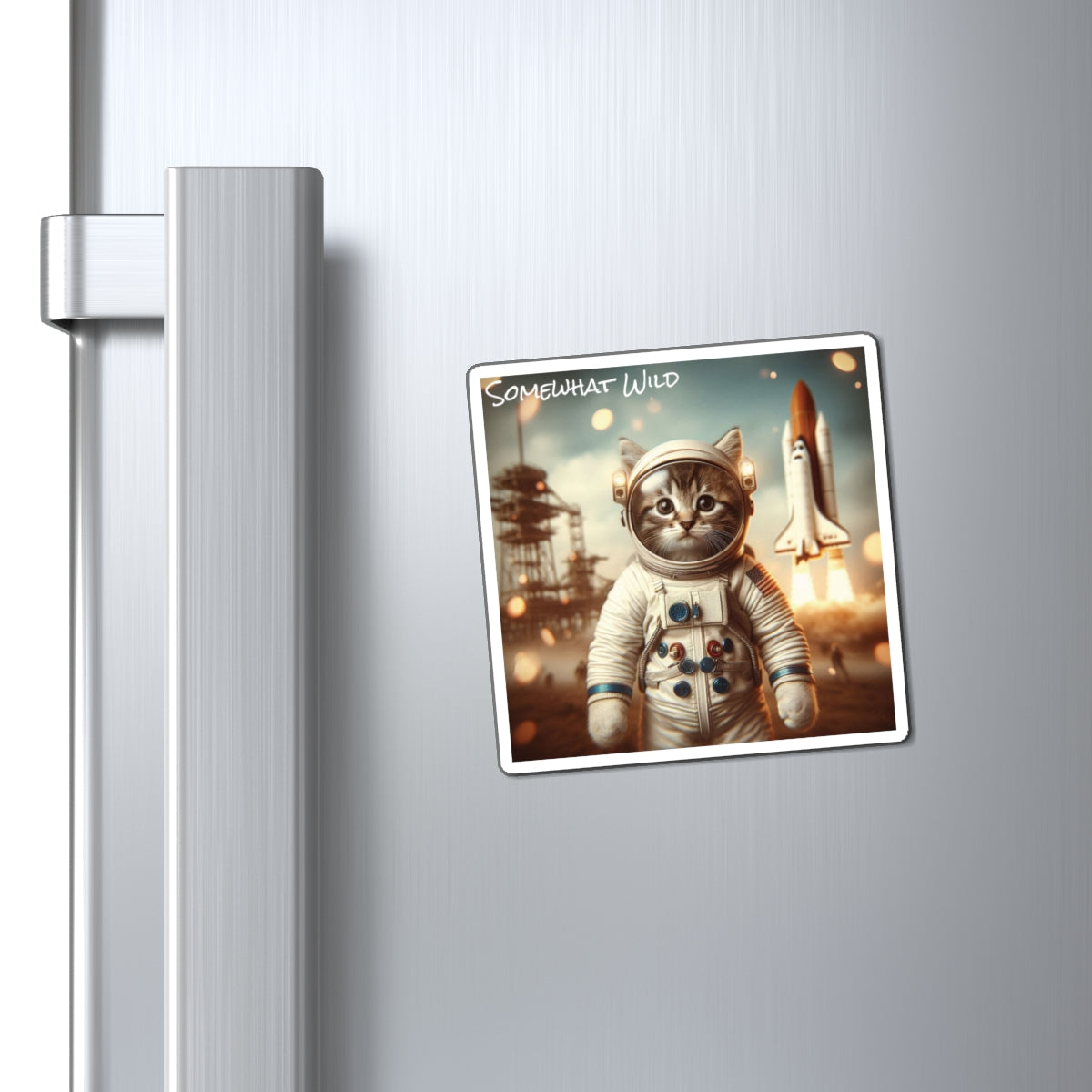 Cat Astronaut Vinyl Magnet