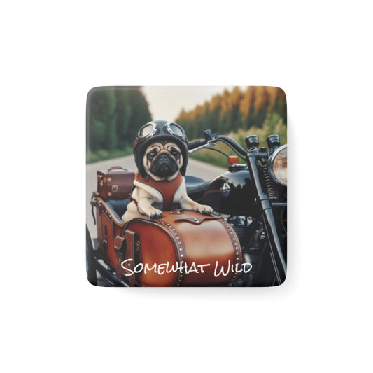 Pug Life Porcelain Magnet (2 in. x 2 in.)